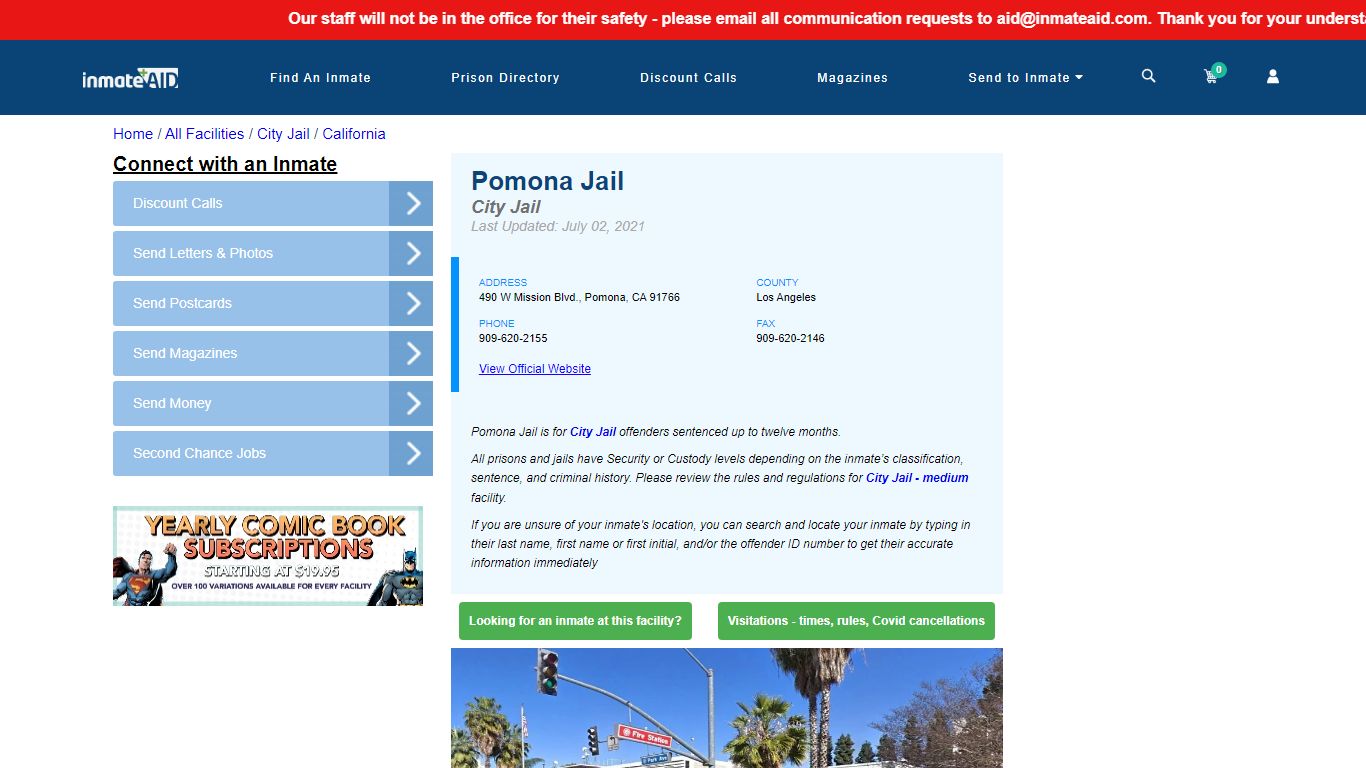 Pomona Jail | Inmate Locator