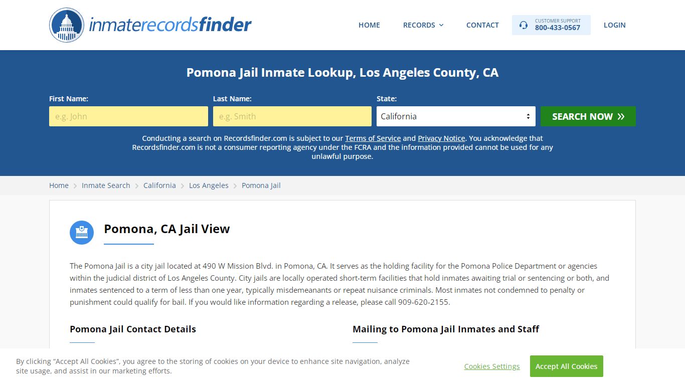 Pomona Jail Roster & Inmate Search, Los ... - RecordsFinder